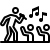 Kostenlose Konzertbesuche Icon Person singt für andere