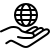 Kita Icon die Welt in einer Hand haltend