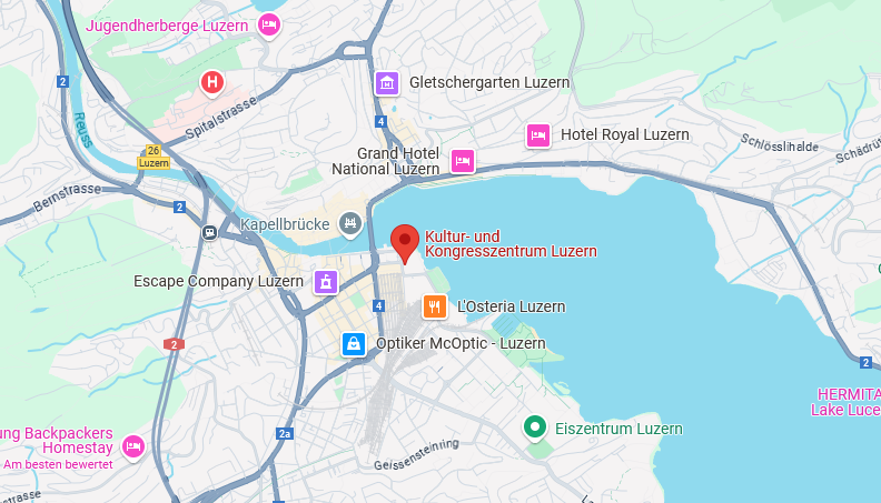 Screenshot von Google Maps des KKL Standorts